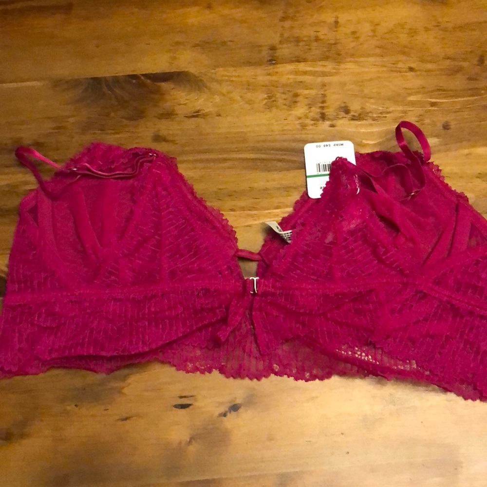 Free People Alyssa Underwire Bra Fuschia - Picture 4 of 6